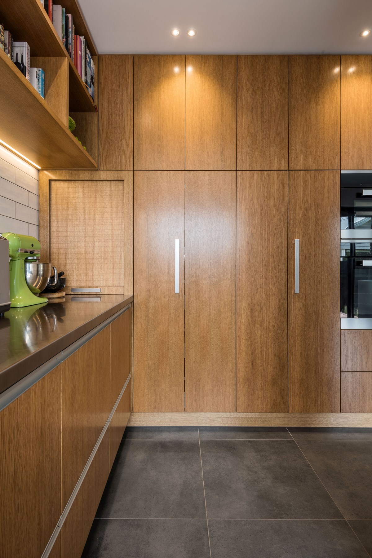 full height pantry doors in american white oak veneer