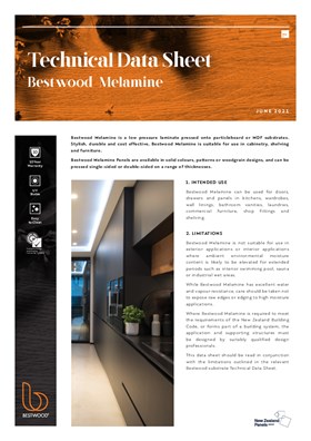 Bestwood Melamine Technical Data Sheet