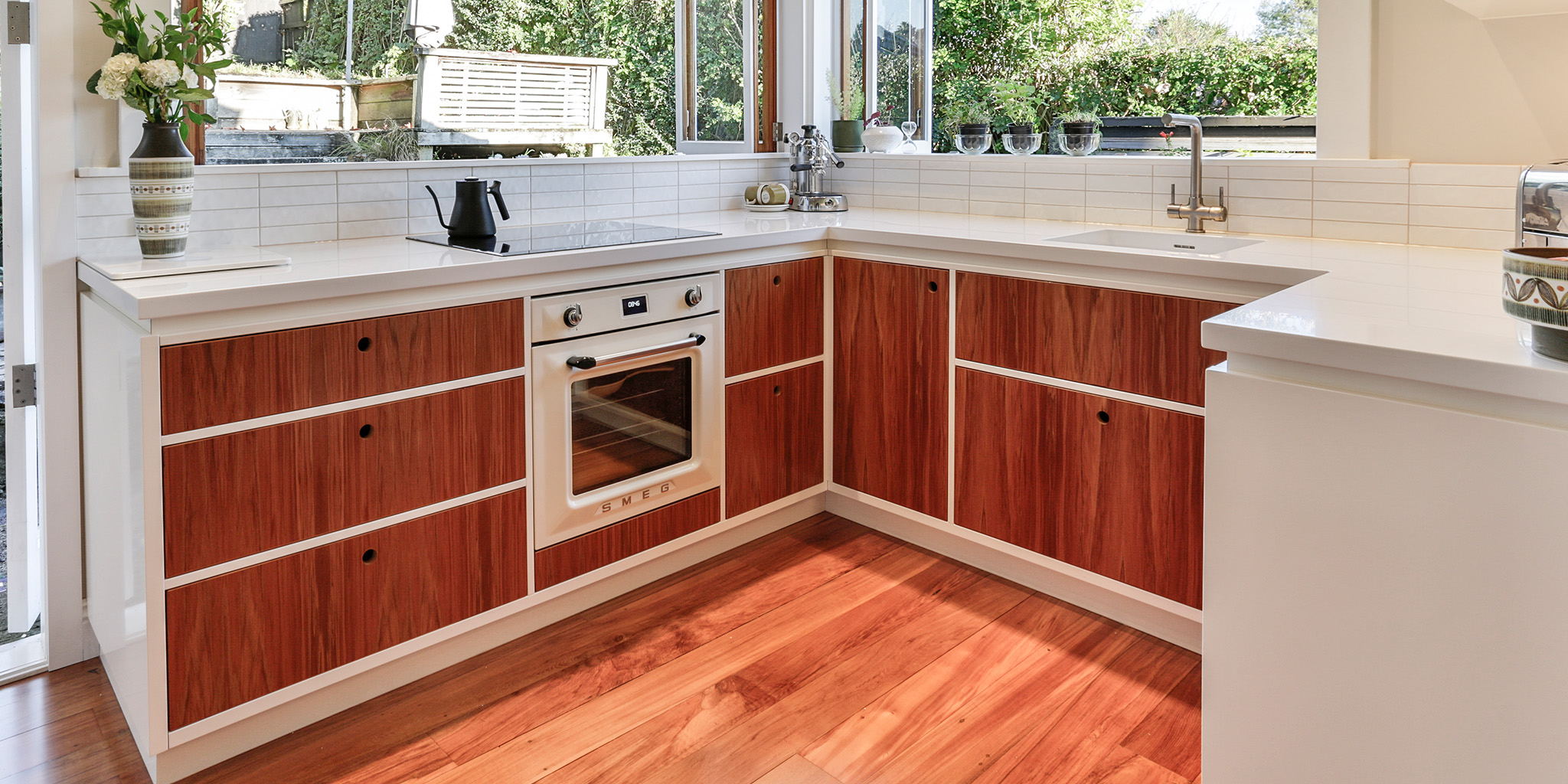 NZ heart rimu kitchen